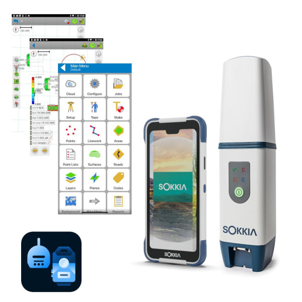 SOKKIA GCX3 + SHC700 + Topcon FIELD - комплект для роботи в RTK