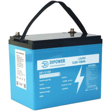 Акумулятор DIPOWER LiFePO4 12V/100AH, 1280W*h (літій-залізо-фосфатний акумулятор для ДБЖ UPS)