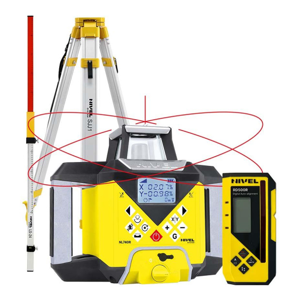 NIVEL SYSTEM NL740R DIGITAL SET - комплект лазерного ротаційного нівеліра